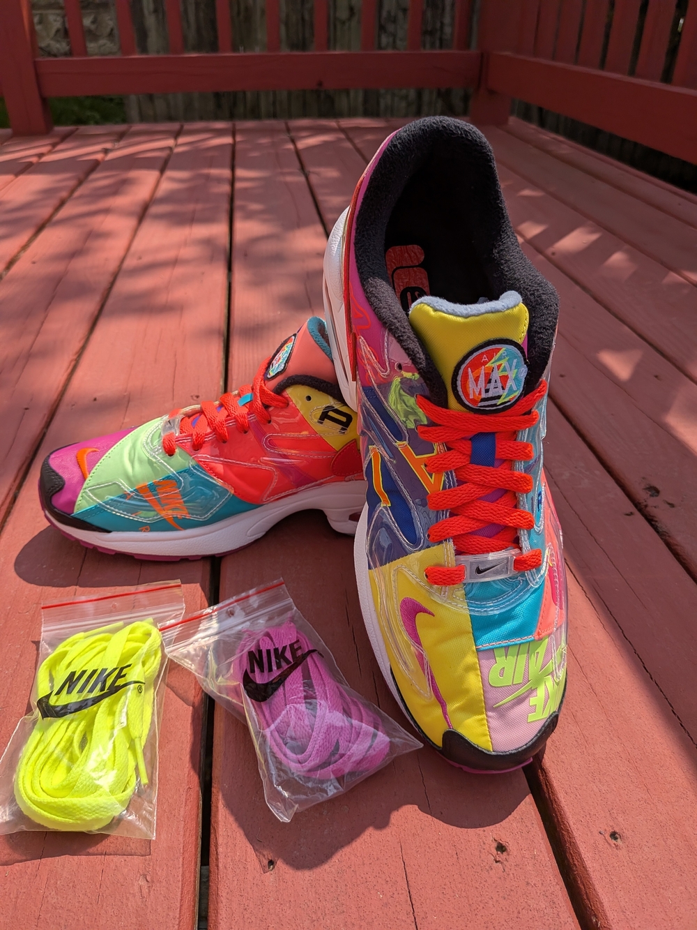 NIKE Air Max 2 Light “Color Switch” Multi-Color 9.5 w/ Extra Laces - Picture 3 of 9